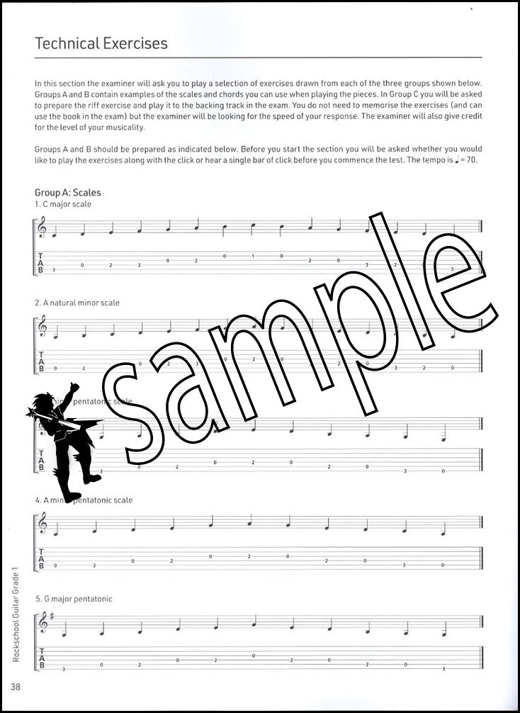 3rd sample page from Rockschool Guitar Grade 1 from 2024