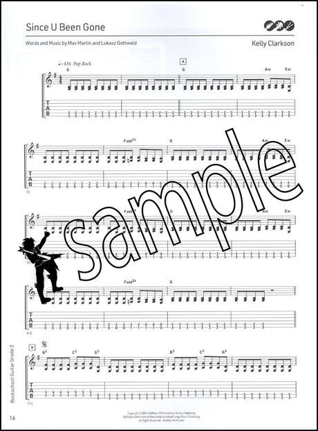 1st sample page from Rockschool Guitar Grade 2 from 2024