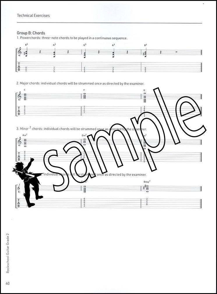 3rd sample page from Rockschool Guitar Grade 2 from 2024