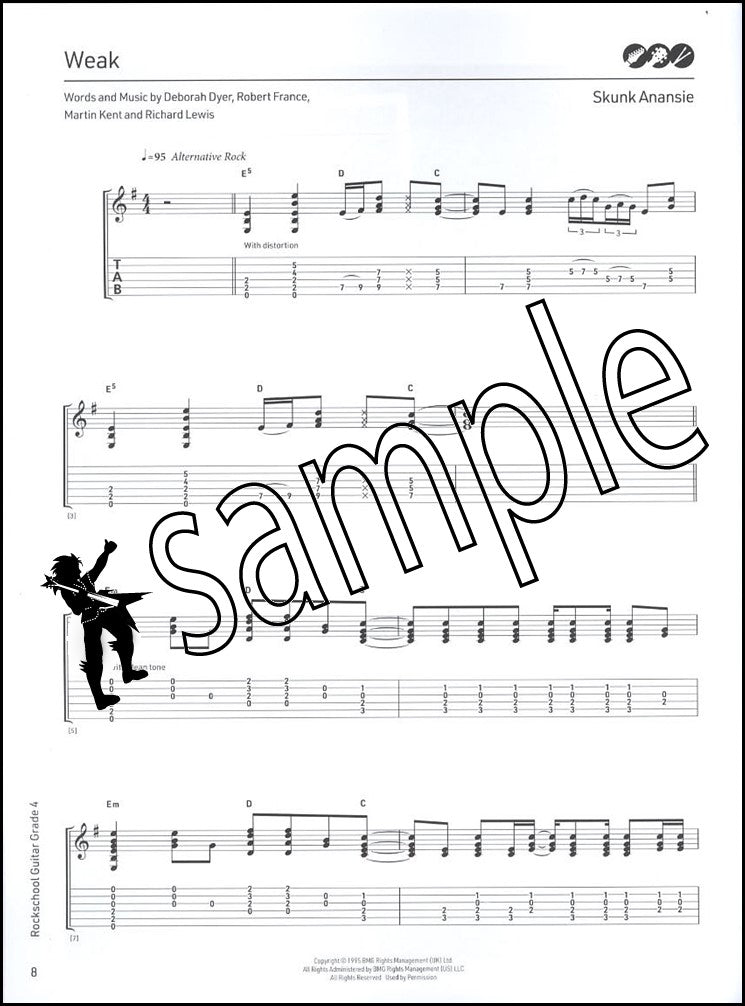 1st sample page from Rockschool Guitar Grade 4 from 2024