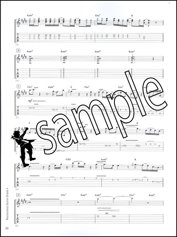 2nd sample page from Rockschool Guitar Grade 4 from 2024