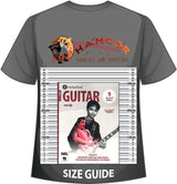 front cover of Rockschool Guitar Grade 4 from 2024 on a size guide