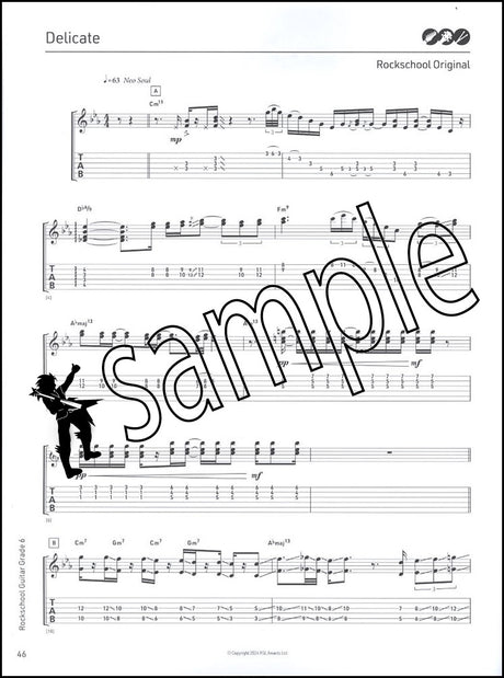 2nd sample page from Rockschool Guitar Grade 6 from 2024