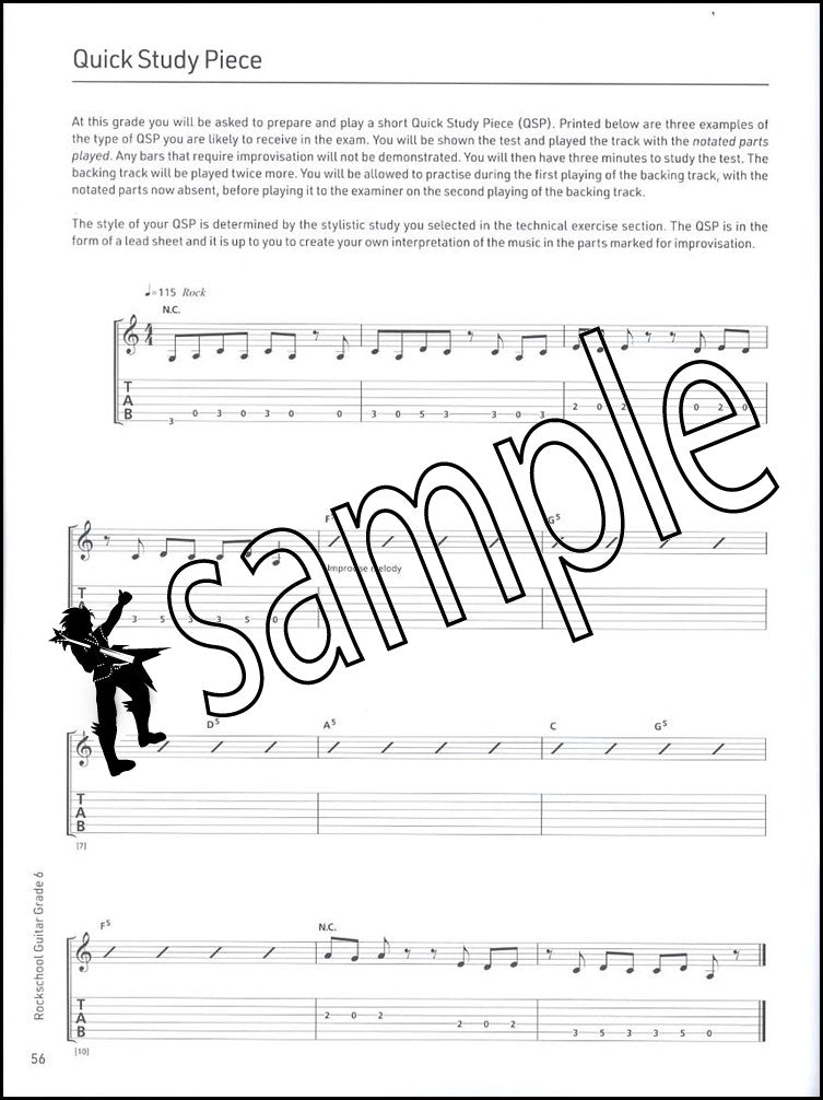 3rd sample page from Rockschool Guitar Grade 6 from 2024