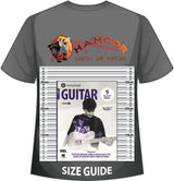 front cover of Rockschool Guitar Grade 7 from 2024 on a size guide