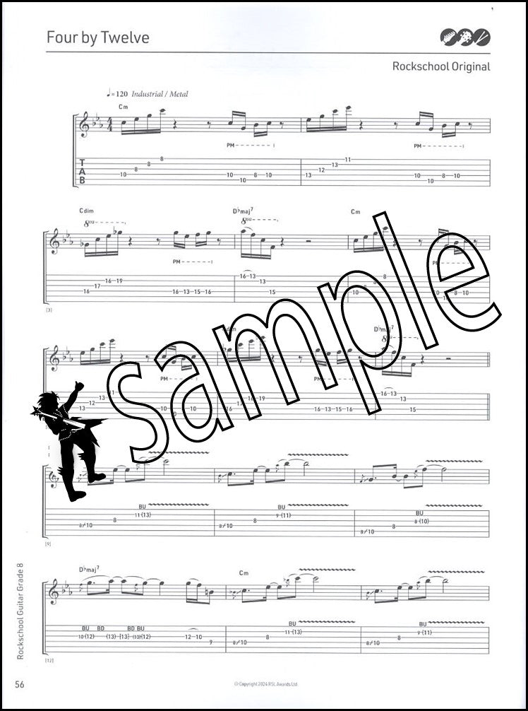 2nd sample page from Rockschool Guitar Grade 8 from 2024