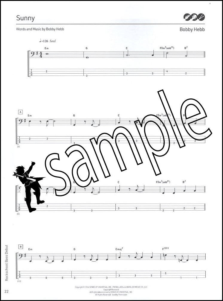 2nd sample page from Rockschool Bass Debut from 2024