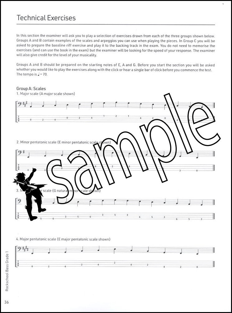 3rd sample page from Rockschool Bass Grade 1 from 2024