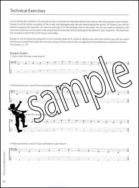 3rd sample page from Rockschool Bass Grade 1 from 2024