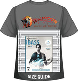 front cover of Rockschool Bass Grade 2 from 2024 on a size guide