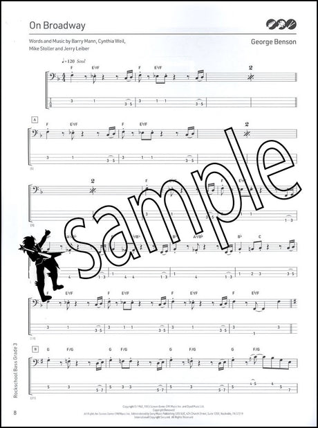 1st sample page from Rockschool Bass Grade 3 from 2024