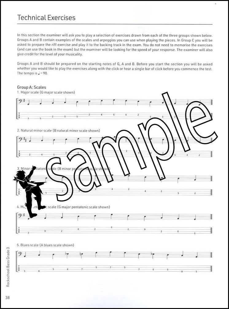 3rd sample page from Rockschool Bass Grade 3 from 2024