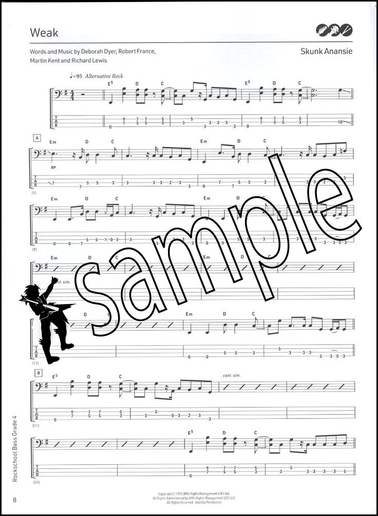 1st sample page from Rockschool Bass Grade 4 from 2024