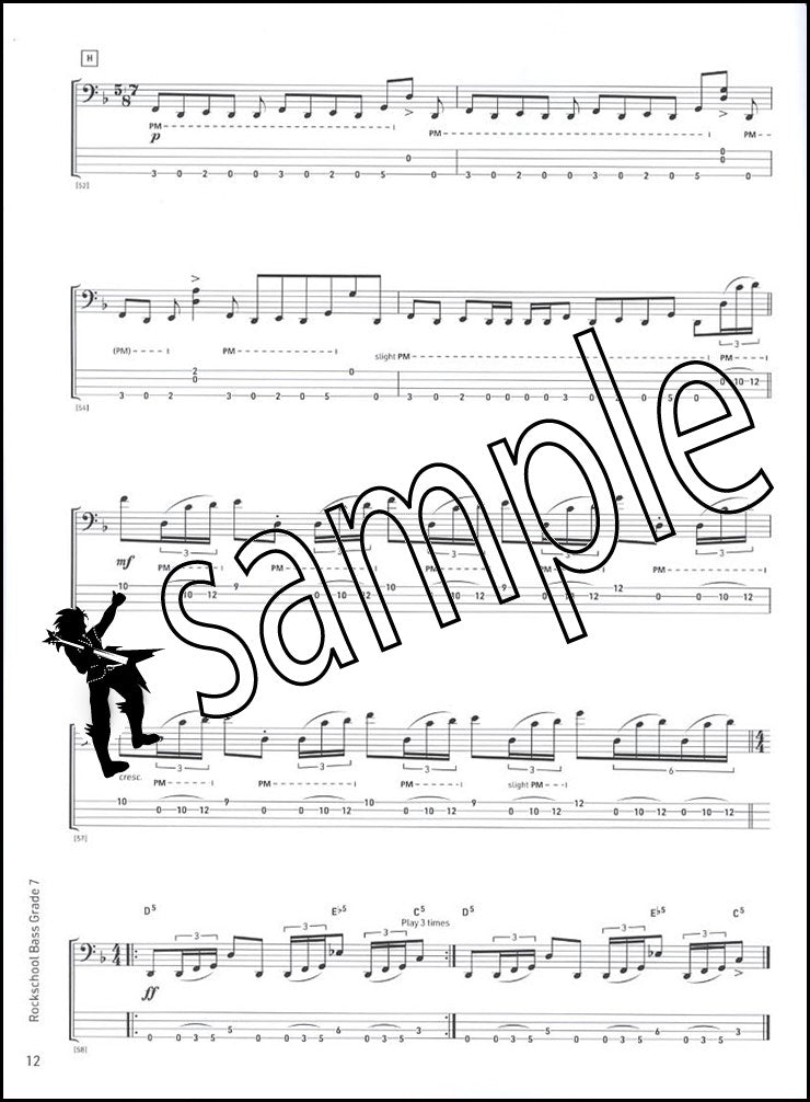 1st sample page from Rockschool Bass Grade 7 from 2024