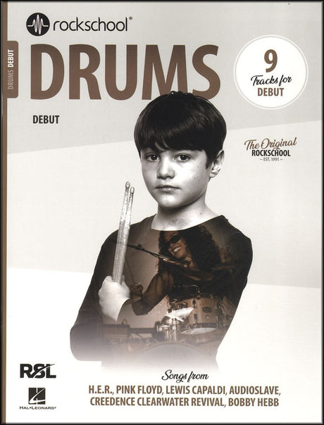 front cover of Rockschool Drums Debut from 2024