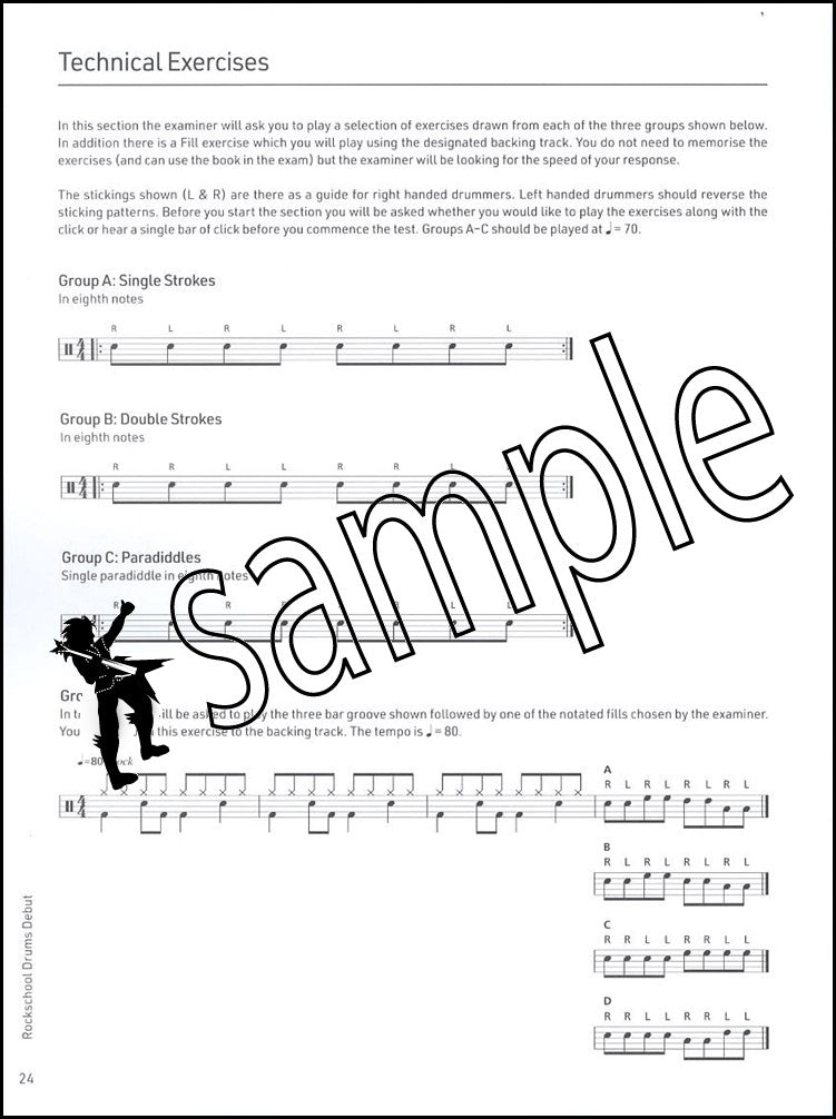 3rd sample page from Rockschool Drums Debut from 2024