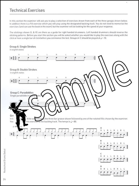 3rd sample page from Rockschool Drums Debut from 2024