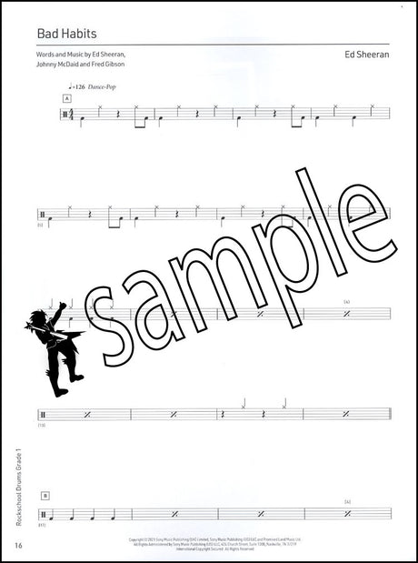 2nd sample page from Rockschool Drums Grade 1 from 2024