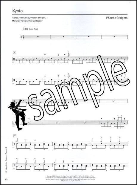 2nd sample page from Rockschool Drums Grade 2 from 2024