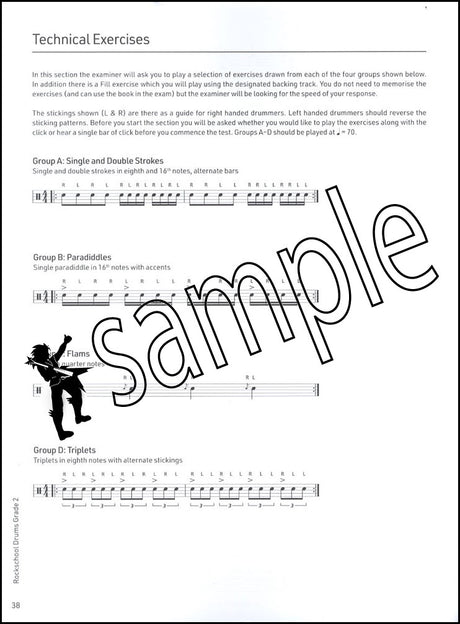 3rd sample page from Rockschool Drums Grade 2 from 2024