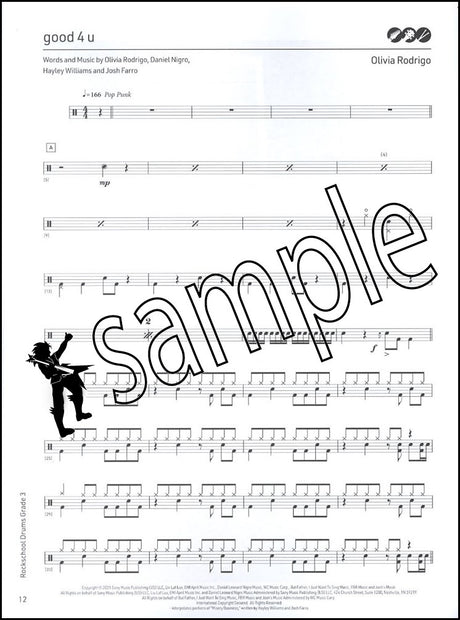 1st sample page from Rockschool Drums Grade 3 from 2024