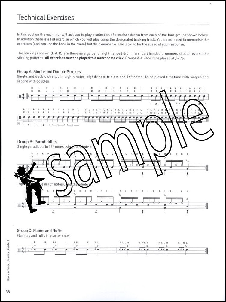 3rd sample page from Rockschool Drums Grade 4 from 2024