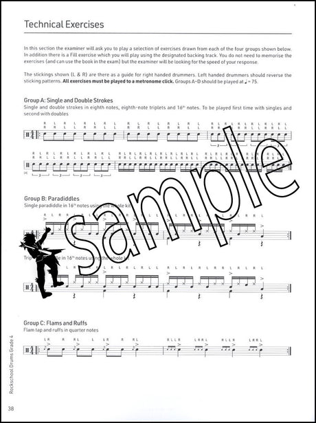 3rd sample page from Rockschool Drums Grade 4 from 2024