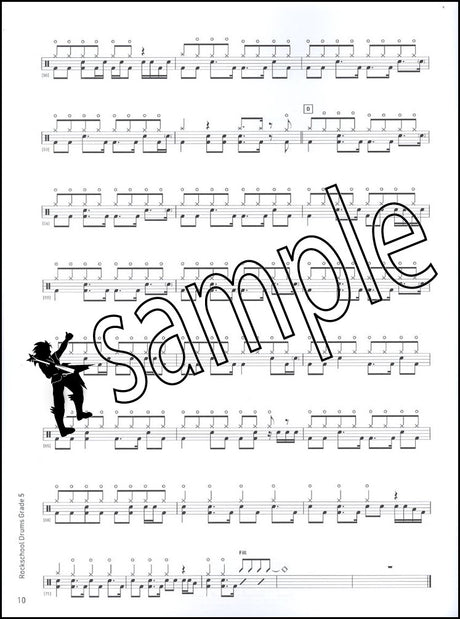 1st sample page from Rockschool Drums Grade 5 from 2024