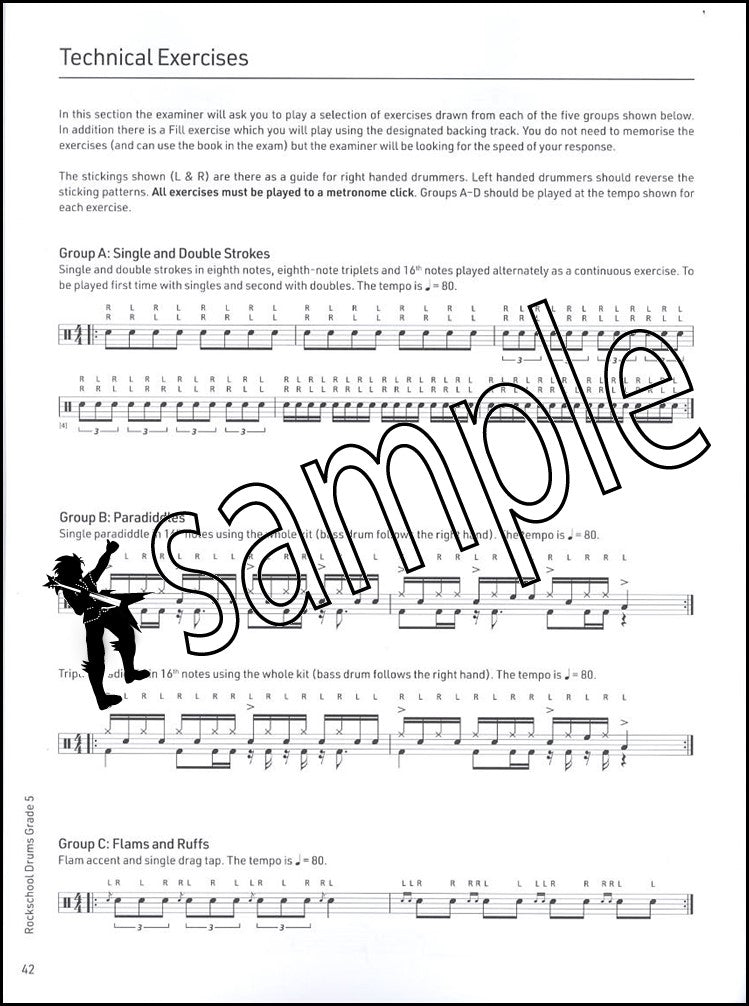 3rd sample page from Rockschool Drums Grade 5 from 2024