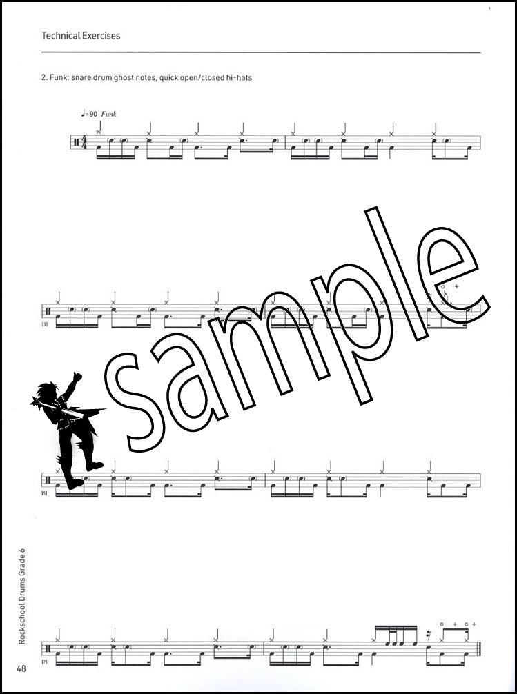 3rd sample page from Rockschool Drums Grade 6 from 2024