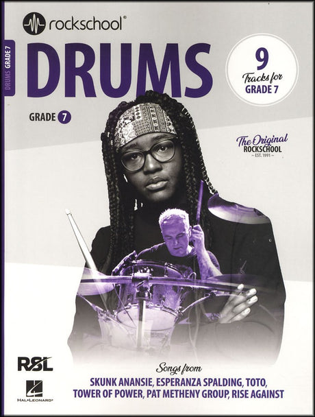 front cover of Rockschool Drums Grade 7 from 2024