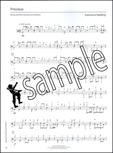 1st sample page from Rockschool Drums Grade 7 from 2024