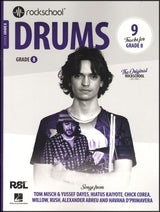 front cover of Rockschool Drums Grade 8 from 2024