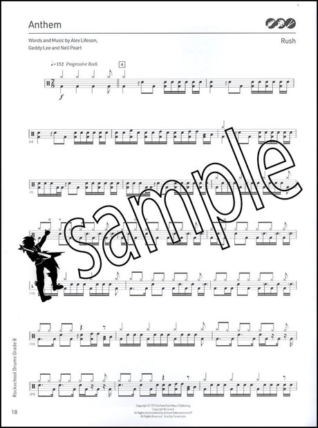 1st sample page from Rockschool Drums Grade 8 from 2024