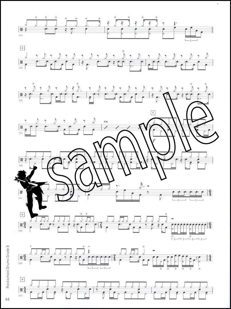 2nd sample page from Rockschool Drums Grade 8 from 2024