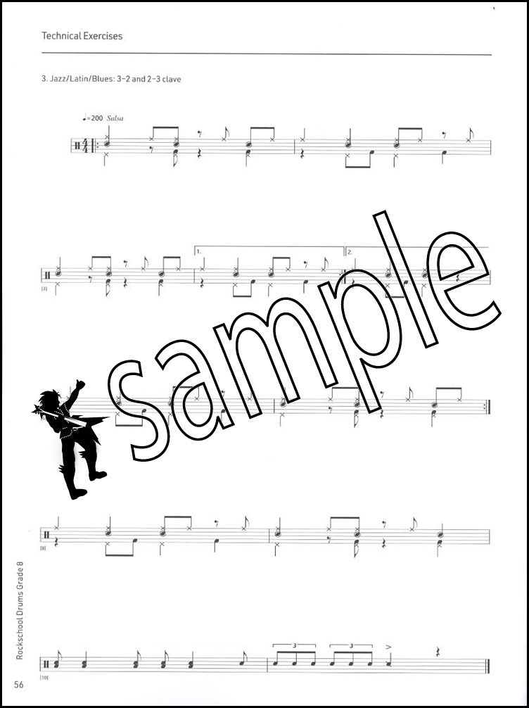 3rd sample page from Rockschool Drums Grade 8 from 2024