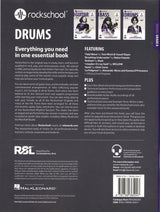 back cover of Rockschool Drums Grade 8 from 2024