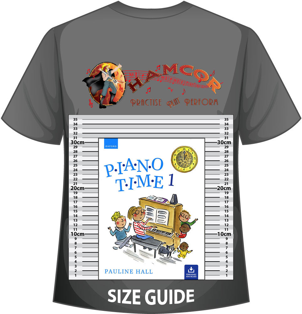 front cover of Piano Time 1 on a size guide