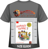 front cover of Piano Time 2 on a size guide