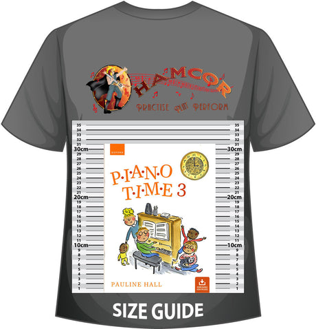 front cover of Piano Time 3 on a size guide