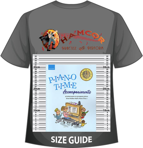 front cover of Piano Time Accompaniments on a size guide