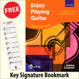 front cover of Enjoy Playing Guitar Time for Two together with free Treble Clef bookmark