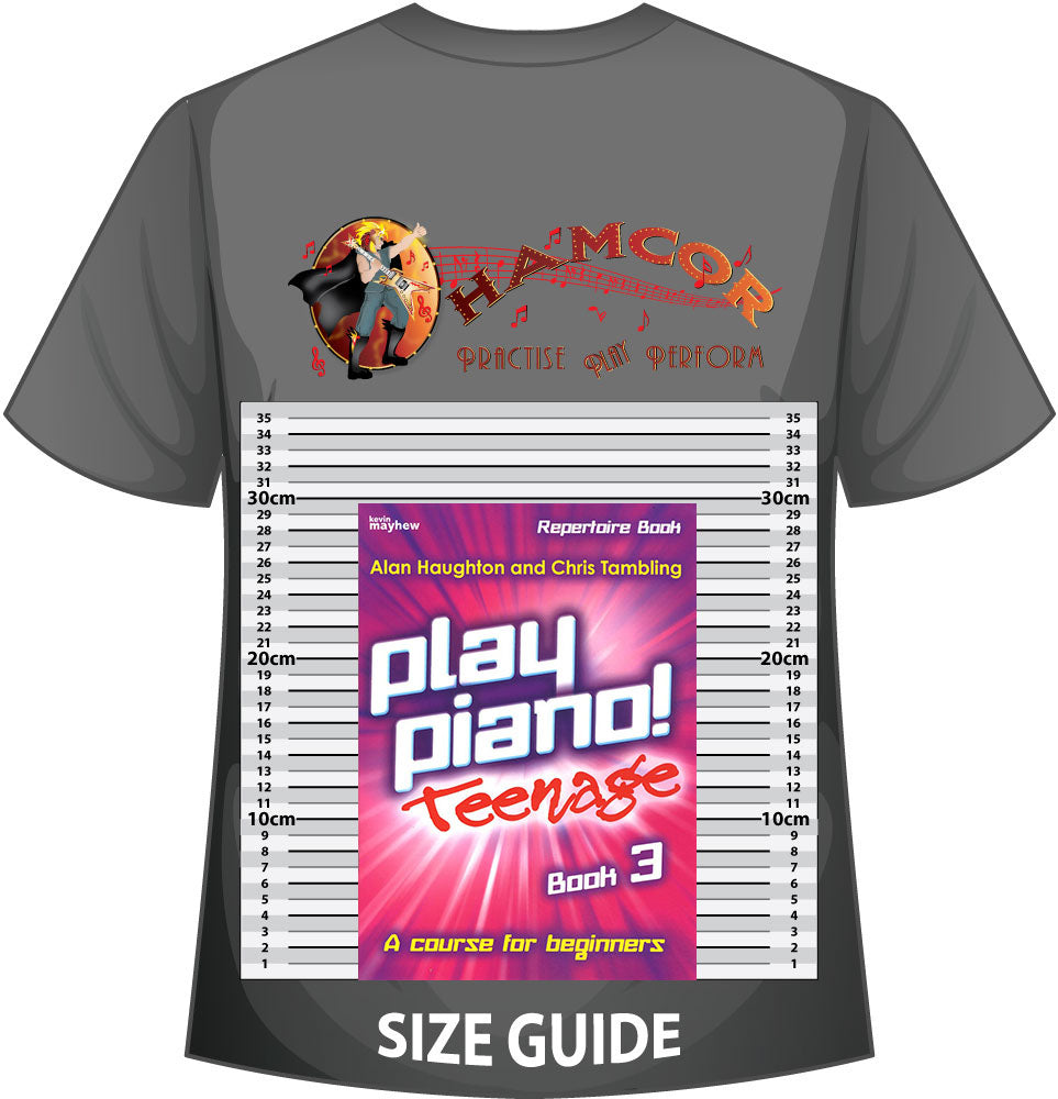 front cover of Play Piano Teenage Repertoire Book 3 on a size guide