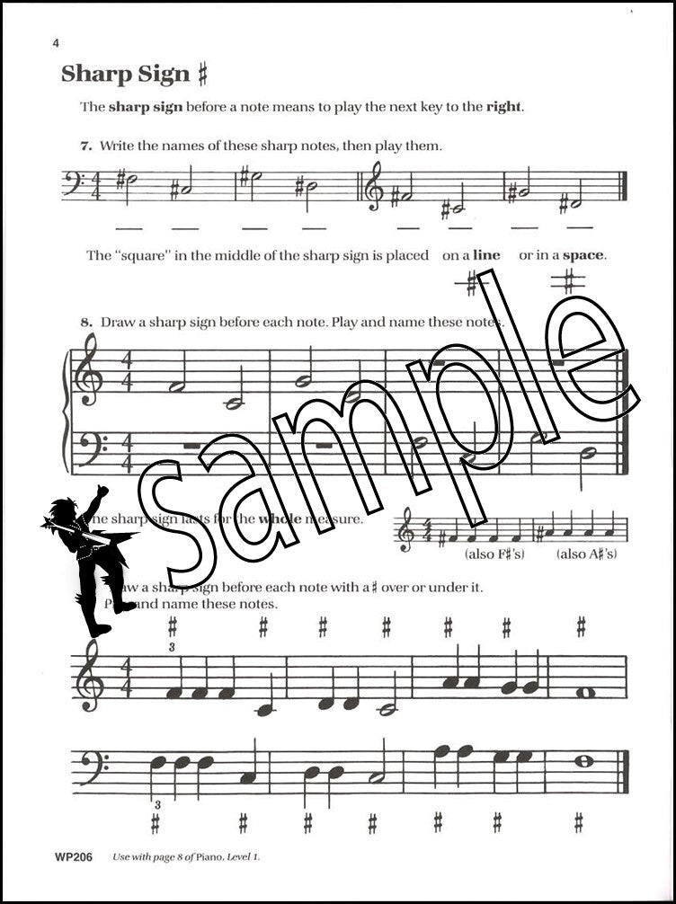 1st sample page from Bastien Piano Basics Theory Level 1