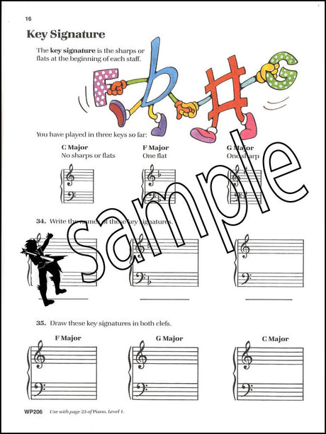 2nd sample page from Bastien Piano Basics Theory Level 1