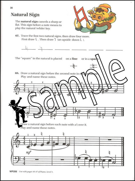 3rd sample page from Bastien Piano Basics Theory Level 1