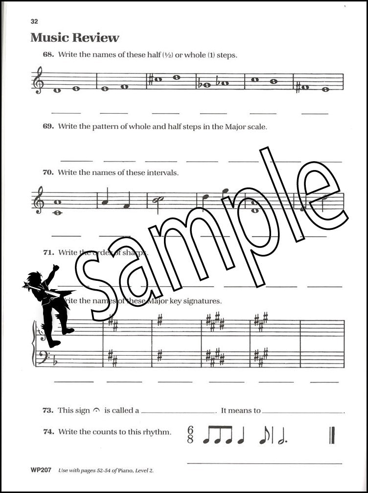 3rd sample page from Bastien Piano Basics Theory Level 2