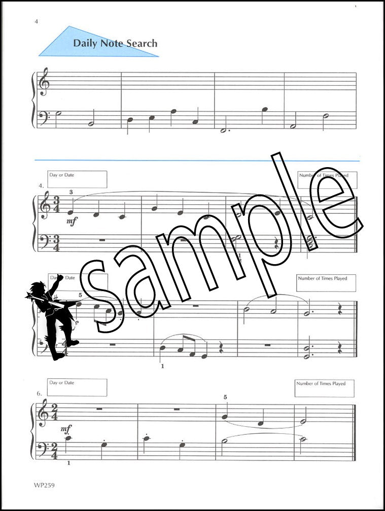 1st sample page from Bastien Piano Basics A Line a Day Sight Reading Level 2