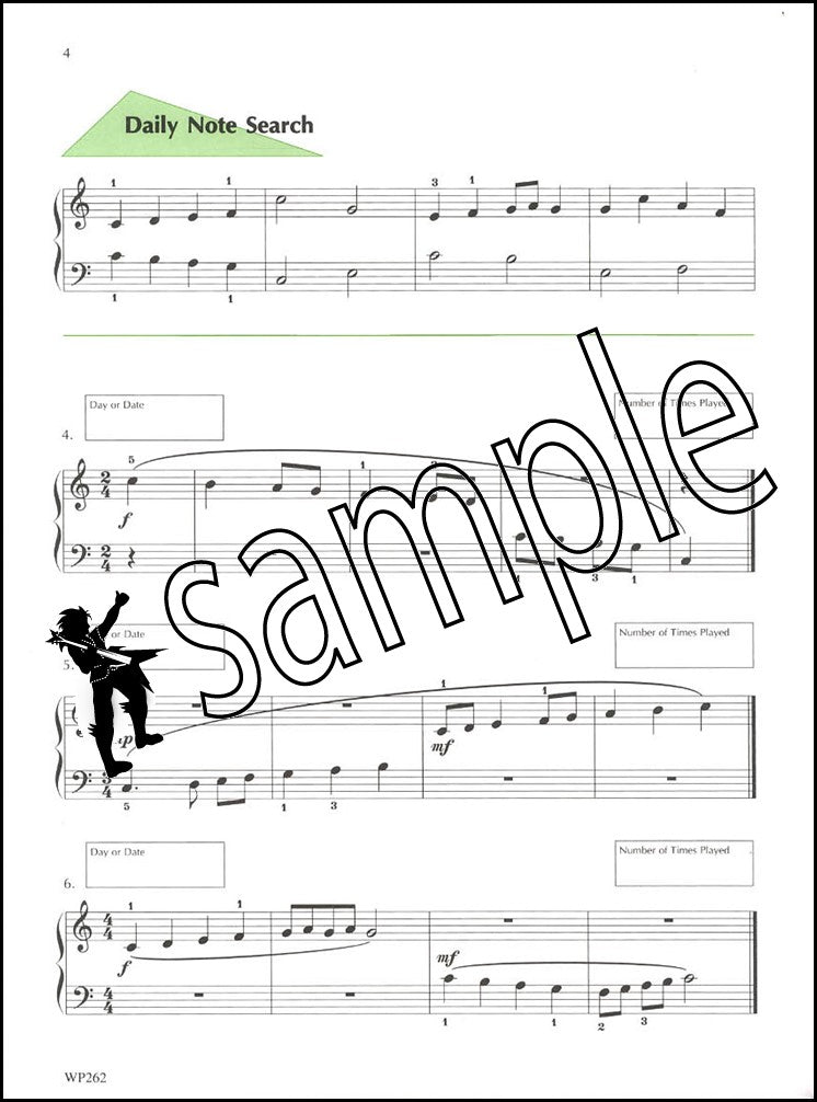 1st sample page from Bastien Piano Basics A Line a Day Sight Reading Level 3