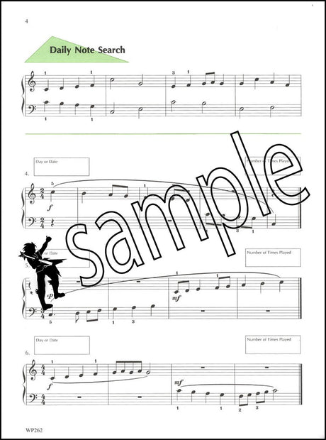 1st sample page from Bastien Piano Basics A Line a Day Sight Reading Level 3